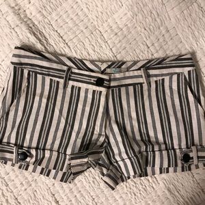 Bloom Sz S Pinstripe Linen Shorts